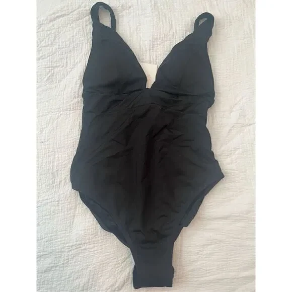 ANDIE Swim Sardinia Black One Piece Swimsuit Medium Tall NEW